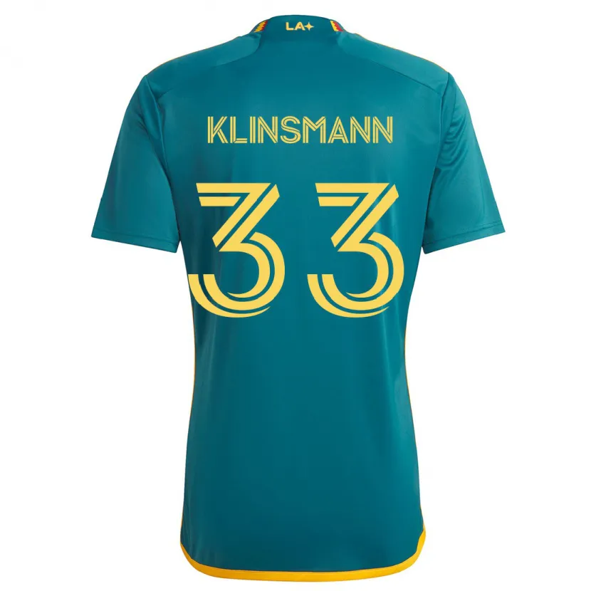 Danxen Damen Jonathan Klinsmann #33 Grün Gelb Auswärtstrikot Trikot 2024/25 T-Shirt