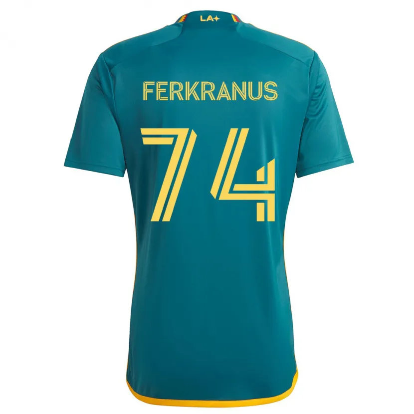 Danxen Damen Marcus Ferkranus #74 Grün Gelb Auswärtstrikot Trikot 2024/25 T-Shirt