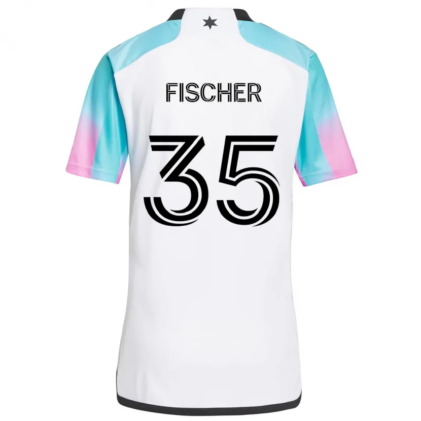 Danxen Damen Britton Fischer #35 Weiß Blau Schwarz Auswärtstrikot Trikot 2024/25 T-Shirt