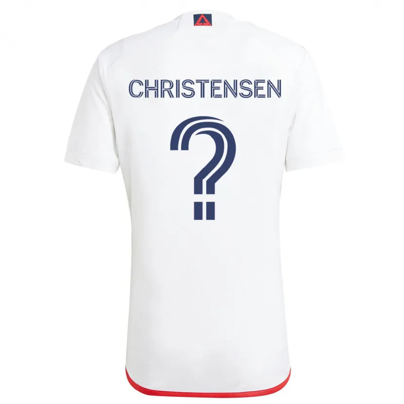 Danxen Damen Kevin Christensen #0 Weiß Rot Auswärtstrikot Trikot 2024/25 T-Shirt