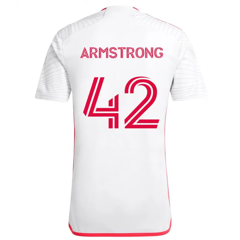 Danxen Damen Ezra Armstrong #42 Weiß Rot Auswärtstrikot Trikot 2024/25 T-Shirt