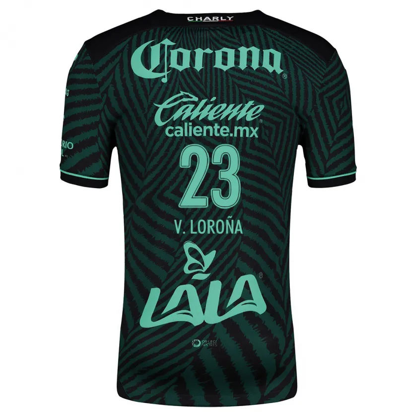 Danxen Damen Vladímir Loroña #23 Schwarz Grün Auswärtstrikot Trikot 2024/25 T-Shirt