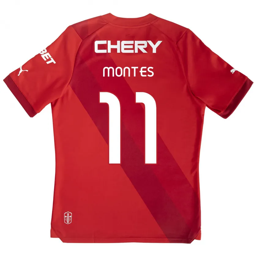 Danxen Damen Clemente Montes #11 Rot-Weiss Auswärtstrikot Trikot 2024/25 T-Shirt