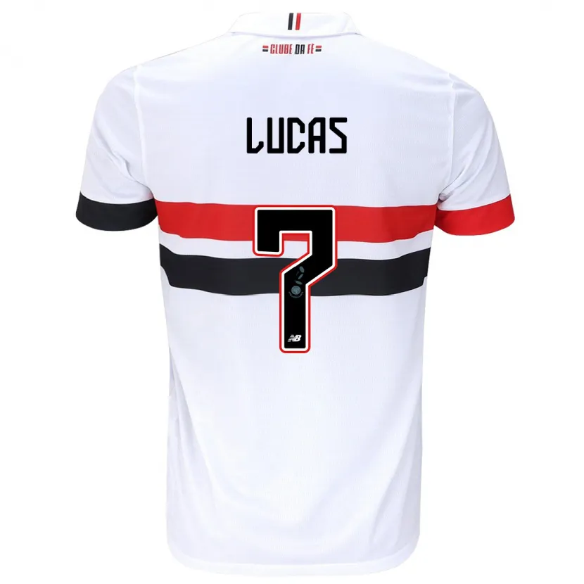 Danxen Kinder Lucas Moura #7 Weiß Rot Schwarz Heimtrikot Trikot 2024/25 T-Shirt