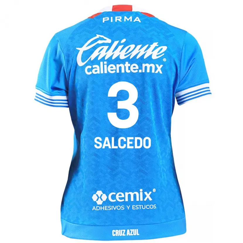 Danxen Kinder Carlos Salcedo #3 Himmelblau Heimtrikot Trikot 2024/25 T-Shirt