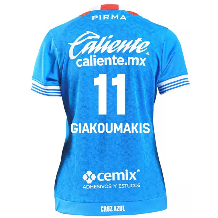 Danxen Kinder Georgios Giakoumakis #11 Himmelblau Heimtrikot Trikot 2024/25 T-Shirt