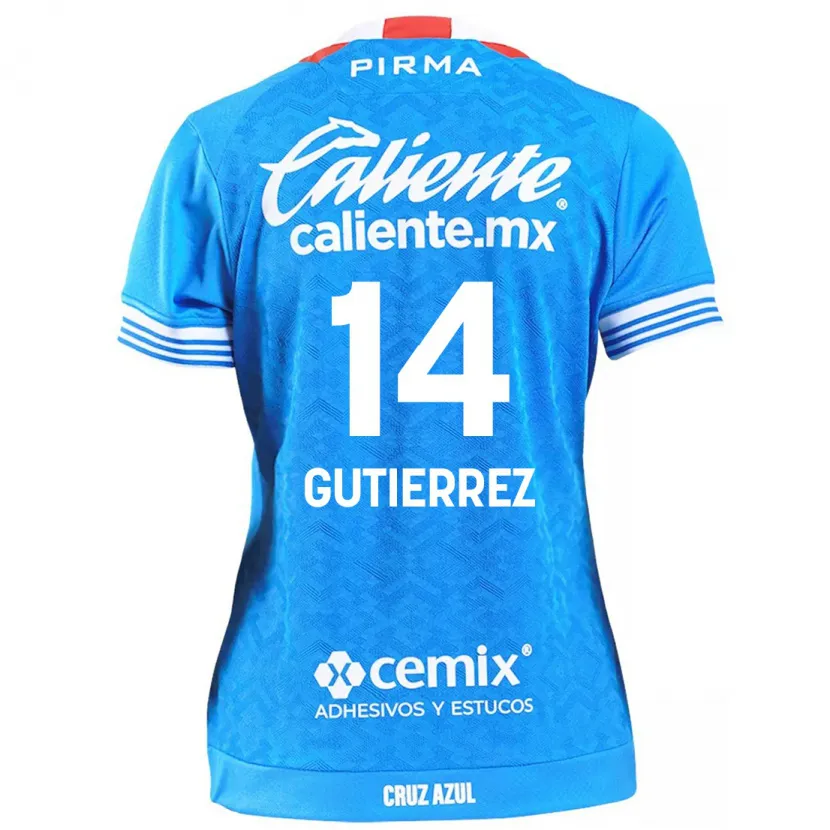 Danxen Kinder Alexis Gutiérrez #14 Himmelblau Heimtrikot Trikot 2024/25 T-Shirt