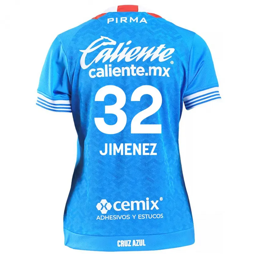 Danxen Kinder Cristian Jiménez #32 Himmelblau Heimtrikot Trikot 2024/25 T-Shirt