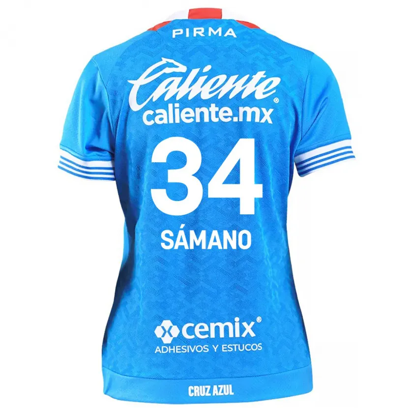 Danxen Kinder Leonardo Sámano #34 Himmelblau Heimtrikot Trikot 2024/25 T-Shirt