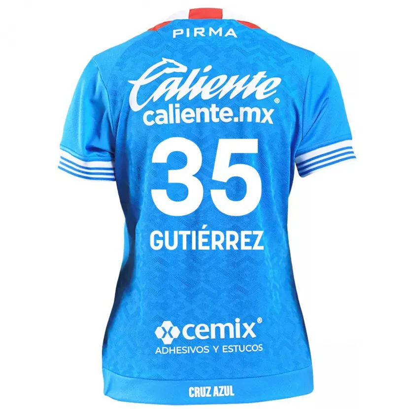 Danxen Kinder Luis Gutiérrez #35 Himmelblau Heimtrikot Trikot 2024/25 T-Shirt