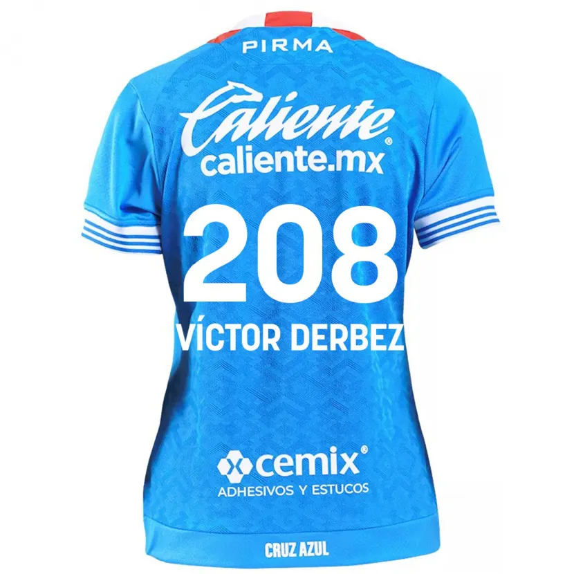 Danxen Kinder Louis Víctor Derbez #208 Himmelblau Heimtrikot Trikot 2024/25 T-Shirt