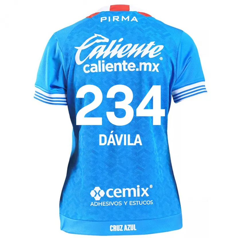 Danxen Kinder Emilio Dávila #234 Himmelblau Heimtrikot Trikot 2024/25 T-Shirt