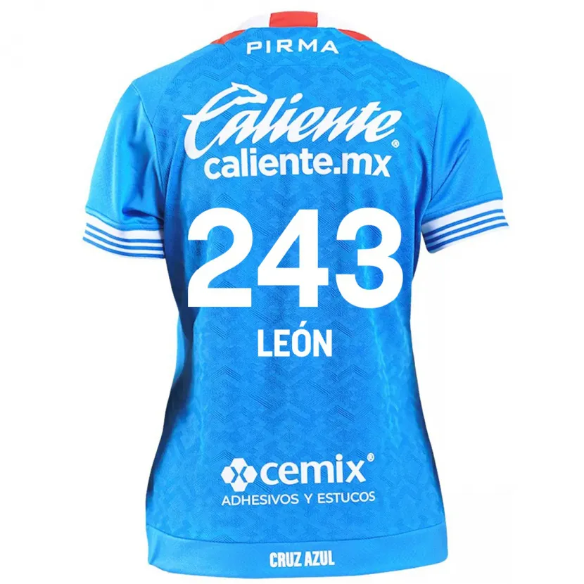 Danxen Kinder Cristhian León #243 Himmelblau Heimtrikot Trikot 2024/25 T-Shirt