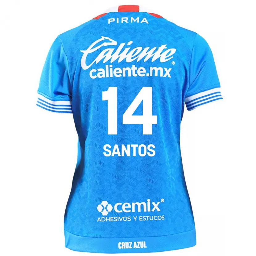 Danxen Kinder Eleisa Santos #14 Himmelblau Heimtrikot Trikot 2024/25 T-Shirt