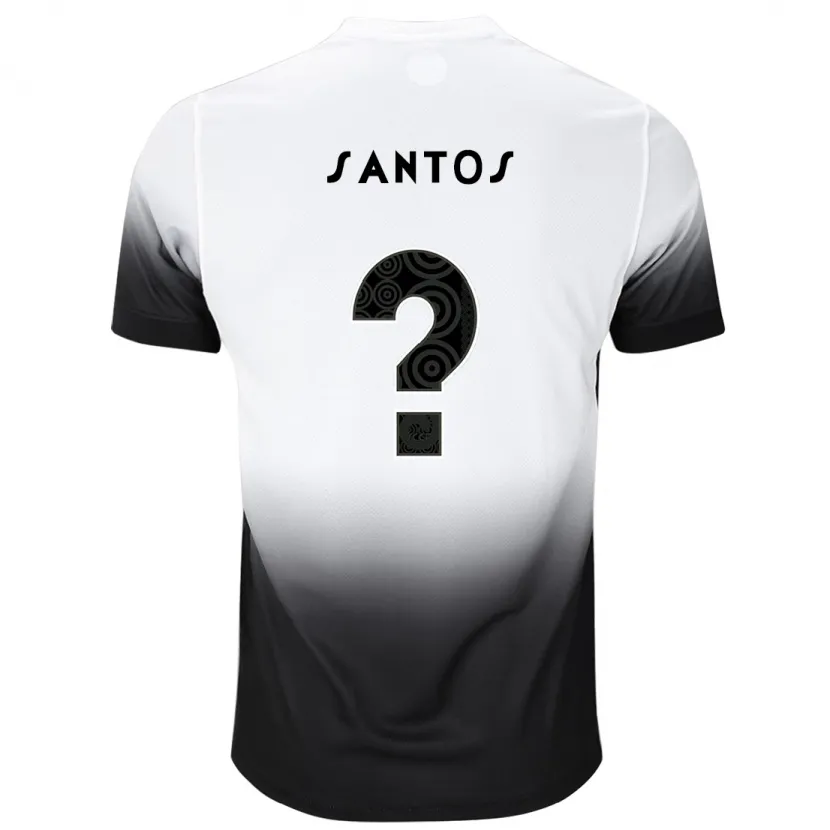 Danxen Kinder Renato Santos #0 Weiß Schwarz Heimtrikot Trikot 2024/25 T-Shirt