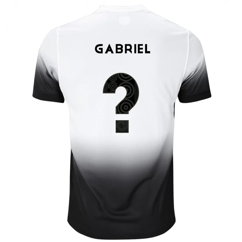 Danxen Kinder Gabriel #0 Weiß Schwarz Heimtrikot Trikot 2024/25 T-Shirt