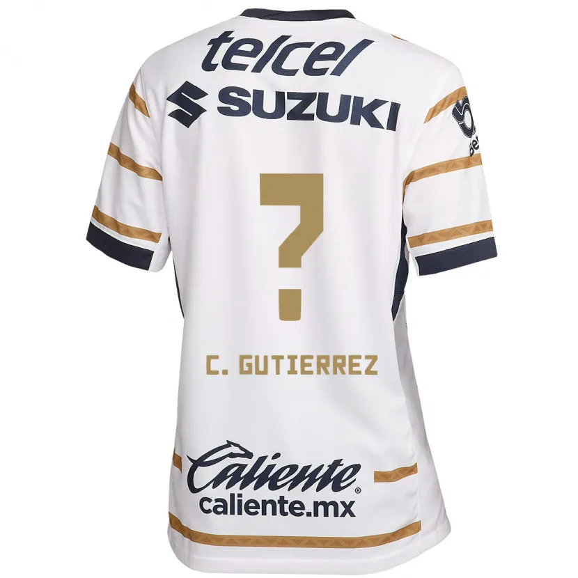 Danxen Kinder Carlos Gutiérrez #0 Weißer Obsidian Heimtrikot Trikot 2024/25 T-Shirt