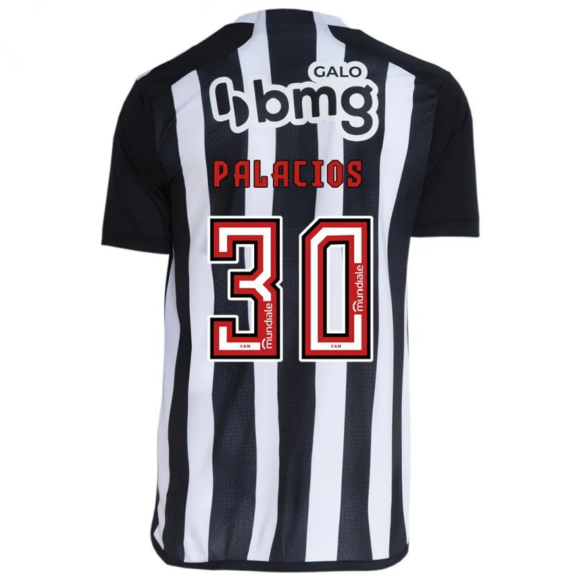 Danxen Kinder Brahian Palacios #30 Weiß Schwarz Heimtrikot Trikot 2024/25 T-Shirt