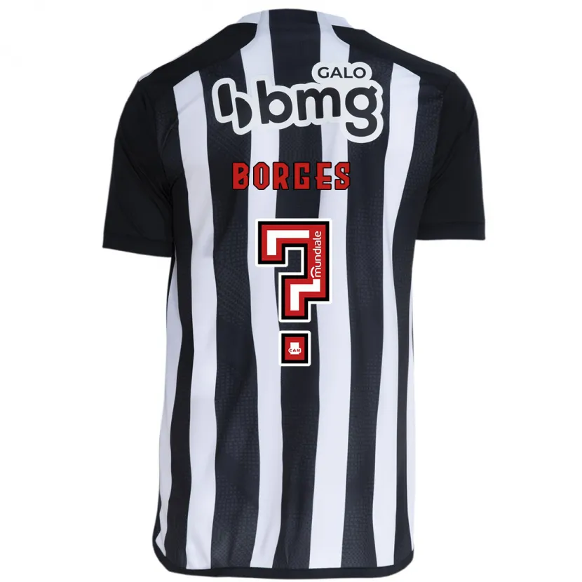 Danxen Kinder Léo Borges #0 Weiß Schwarz Heimtrikot Trikot 2024/25 T-Shirt