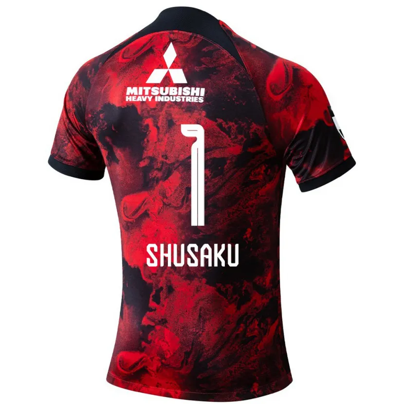 Danxen Kinder Shusaku Nishikawa #1 Rot Schwarz Heimtrikot Trikot 2024/25 T-Shirt