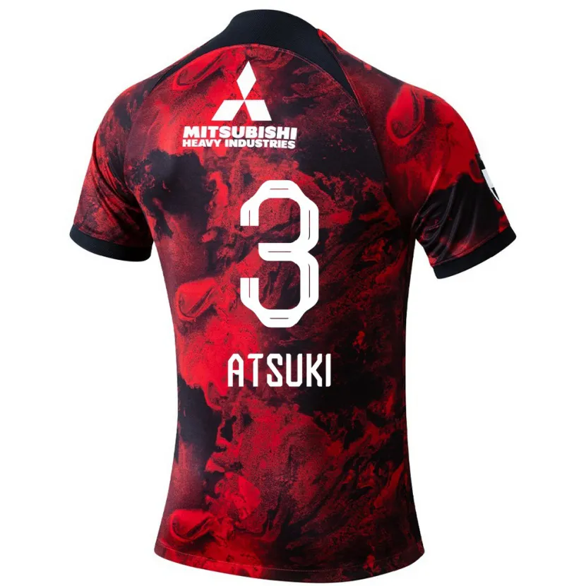 Danxen Kinder Atsuki Ito #3 Rot Schwarz Heimtrikot Trikot 2024/25 T-Shirt