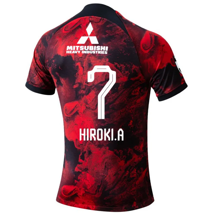 Danxen Kinder Hiroki Abe #7 Rot Schwarz Heimtrikot Trikot 2024/25 T-Shirt