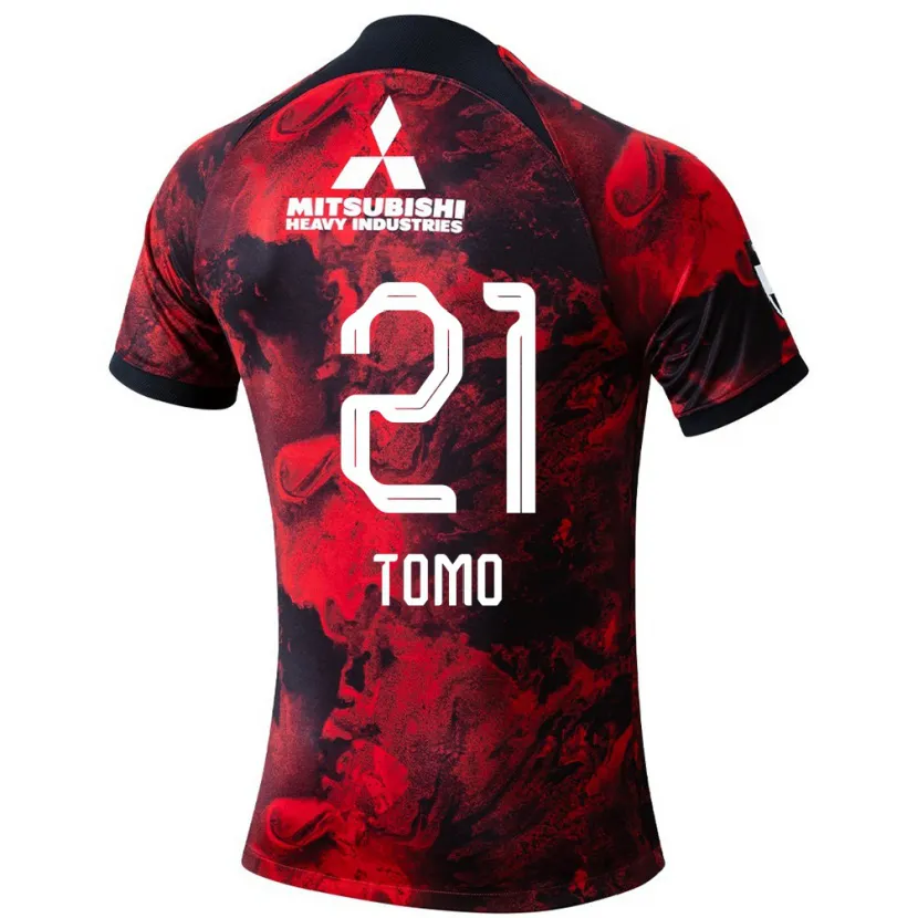 Danxen Kinder Tomoaki Okubo #21 Rot Schwarz Heimtrikot Trikot 2024/25 T-Shirt