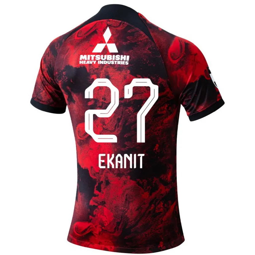 Danxen Kinder Ekanit Panya #27 Rot Schwarz Heimtrikot Trikot 2024/25 T-Shirt