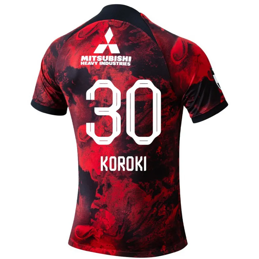 Danxen Kinder Shinzo Koroki #30 Rot Schwarz Heimtrikot Trikot 2024/25 T-Shirt