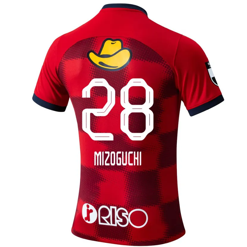 Danxen Kinder Shuhei Mizoguchi #28 Rot Blau Weiß Heimtrikot Trikot 2024/25 T-Shirt