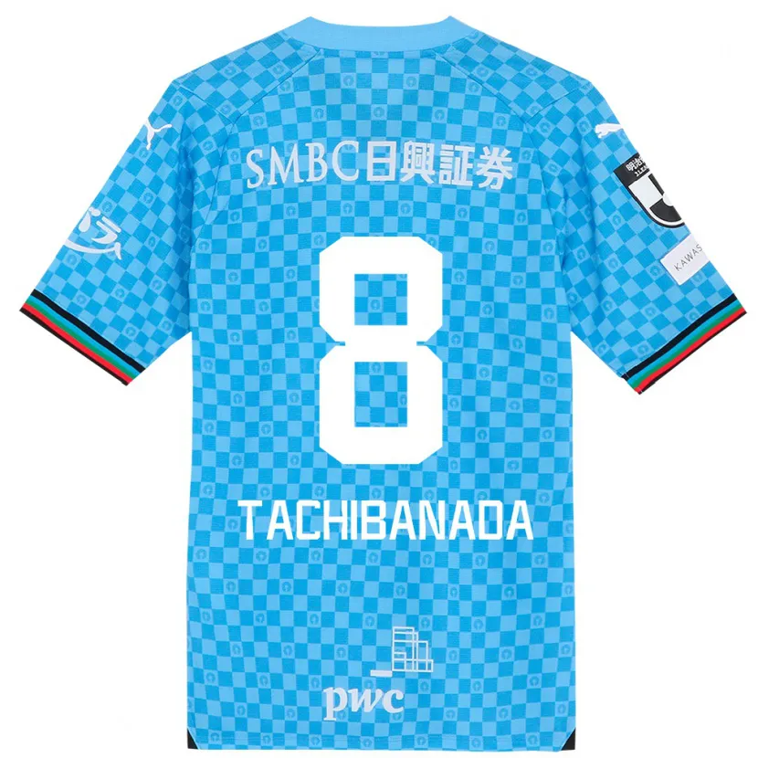 Danxen Kinder Kento Tachibanada #8 Azurblau Heimtrikot Trikot 2024/25 T-Shirt