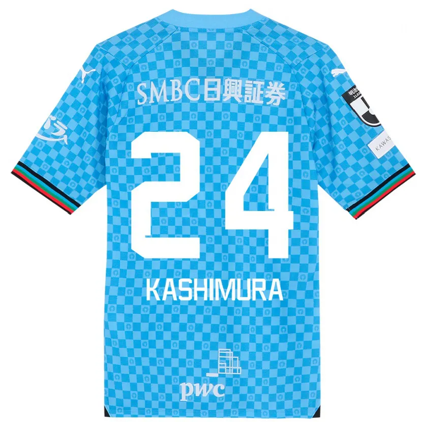 Danxen Kinder Ryota Kashimura #24 Azurblau Heimtrikot Trikot 2024/25 T-Shirt