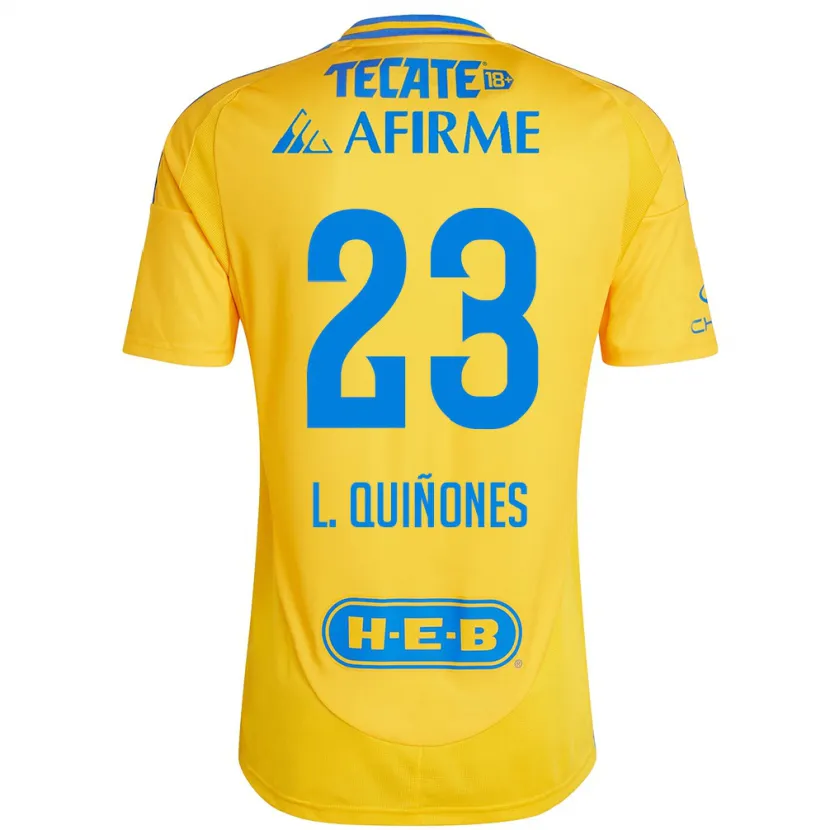 Danxen Kinder Luis Quiñones #23 Goldgelb Heimtrikot Trikot 2024/25 T-Shirt