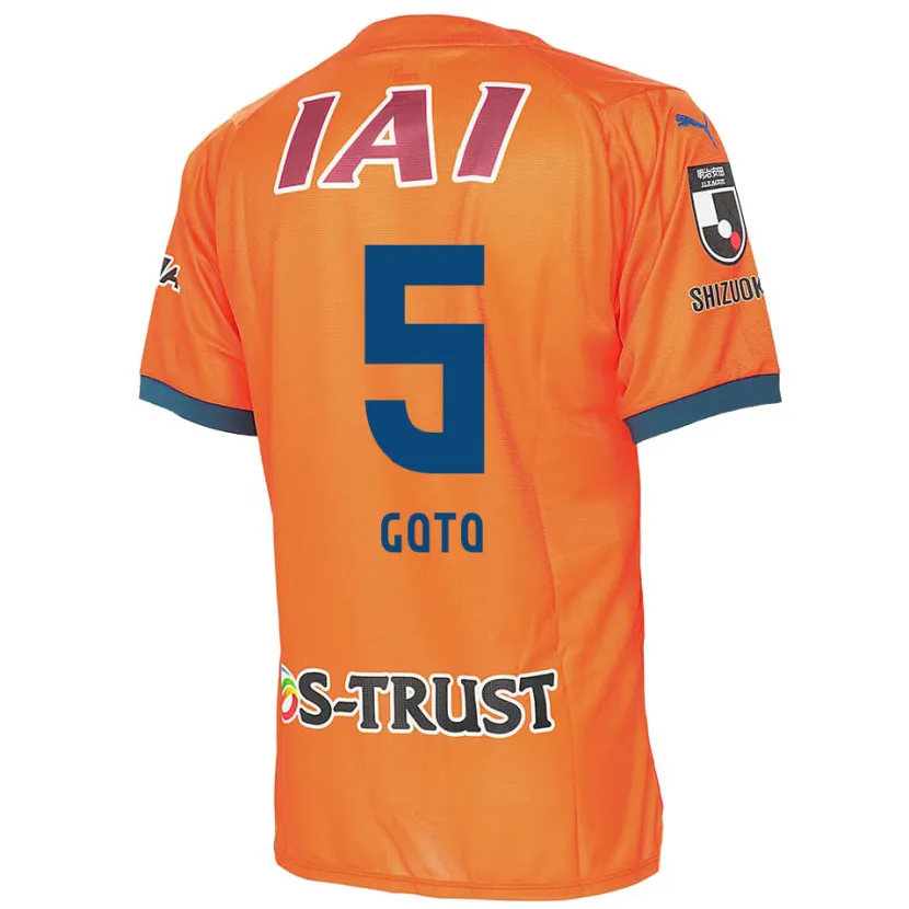 Danxen Kinder Keita Goto #5 Orange Blau Heimtrikot Trikot 2024/25 T-Shirt