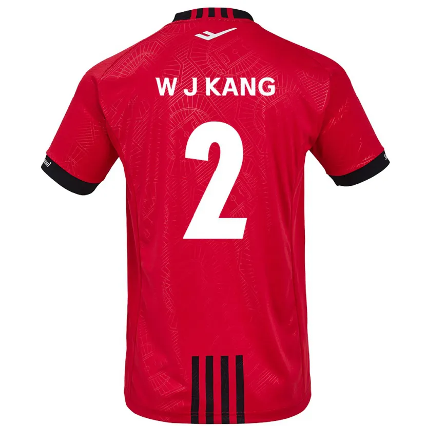 Danxen Kinder Jae-Won Kang #2 Rot Schwarz Heimtrikot Trikot 2024/25 T-Shirt