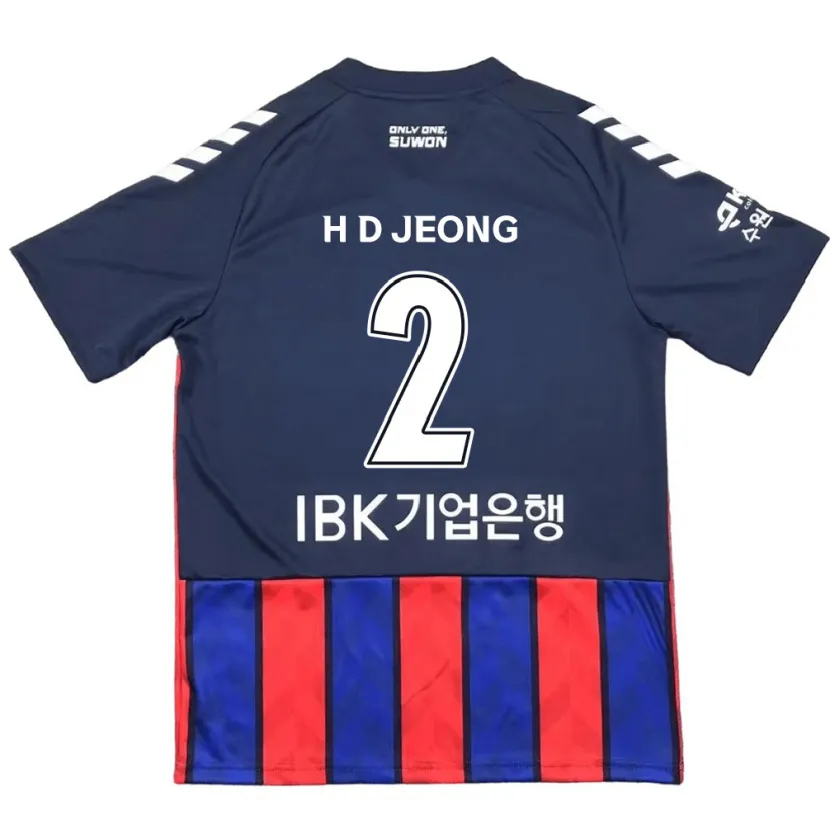 Danxen Kinder Dong-Ho Jeong #2 Blau Rot Heimtrikot Trikot 2024/25 T-Shirt