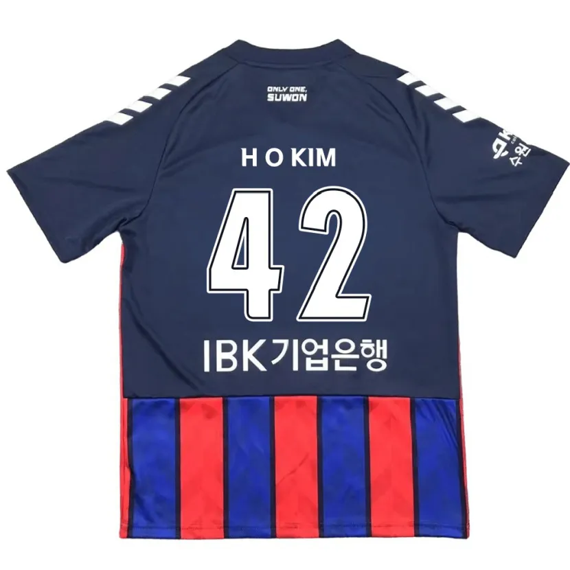 Danxen Kinder One-Hyung Kim #42 Blau Rot Heimtrikot Trikot 2024/25 T-Shirt