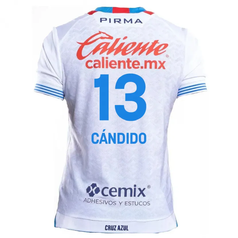 Danxen Kinder Camilo Cándido #13 Weiß Blau Auswärtstrikot Trikot 2024/25 T-Shirt