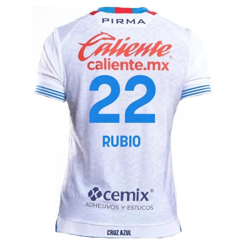 Danxen Kinder Raymundo Rubio #22 Weiß Blau Auswärtstrikot Trikot 2024/25 T-Shirt