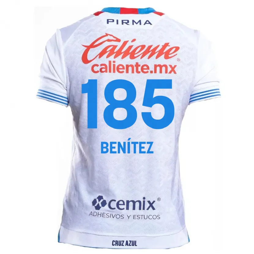 Danxen Kinder Cristopher Benítez #185 Weiß Blau Auswärtstrikot Trikot 2024/25 T-Shirt