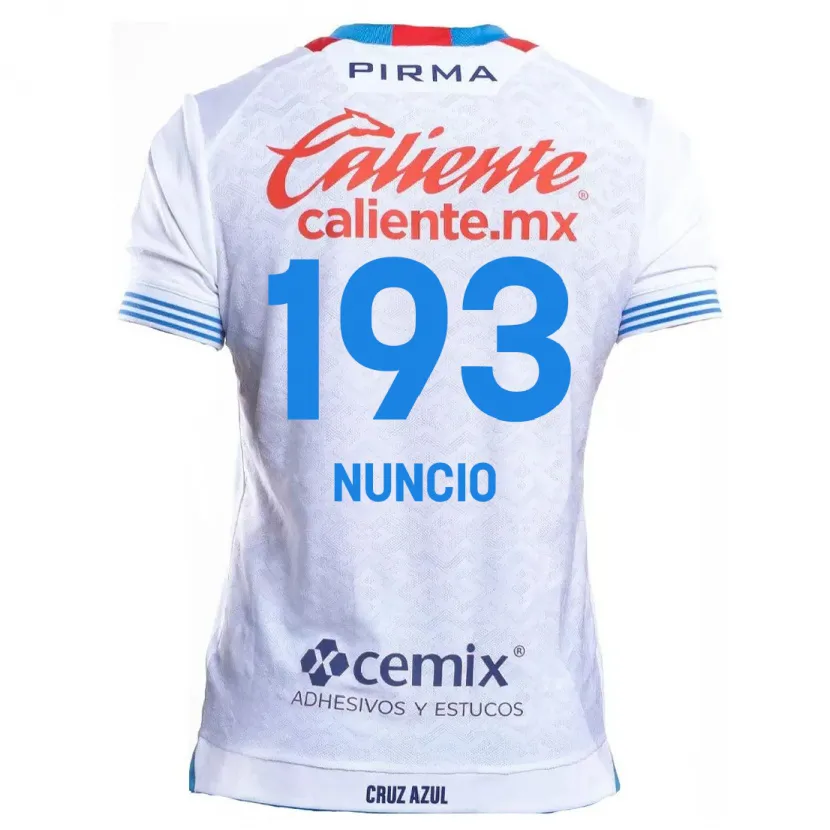 Danxen Kinder Jorge Nuncio #193 Weiß Blau Auswärtstrikot Trikot 2024/25 T-Shirt