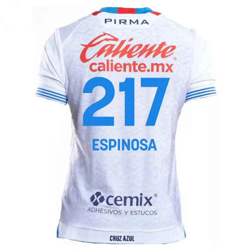 Danxen Kinder Samuel Espinosa #217 Weiß Blau Auswärtstrikot Trikot 2024/25 T-Shirt