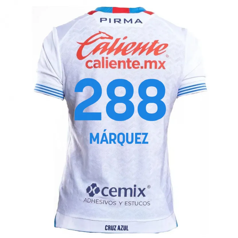 Danxen Kinder Víctor Márquez #288 Weiß Blau Auswärtstrikot Trikot 2024/25 T-Shirt