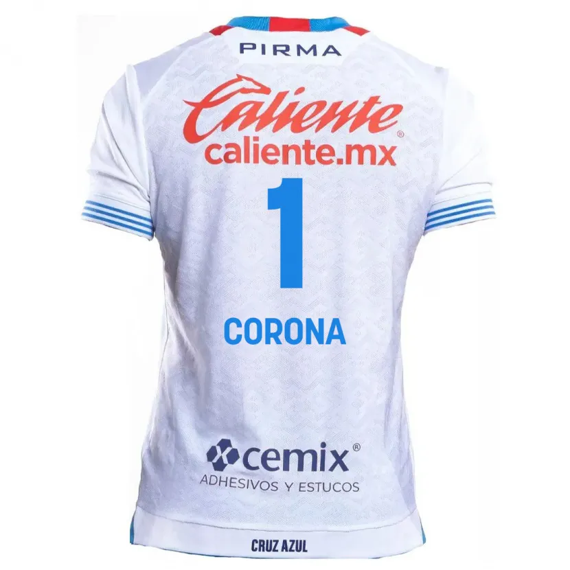 Danxen Kinder Jose De Jesus Corona #1 Weiß Blau Auswärtstrikot Trikot 2024/25 T-Shirt