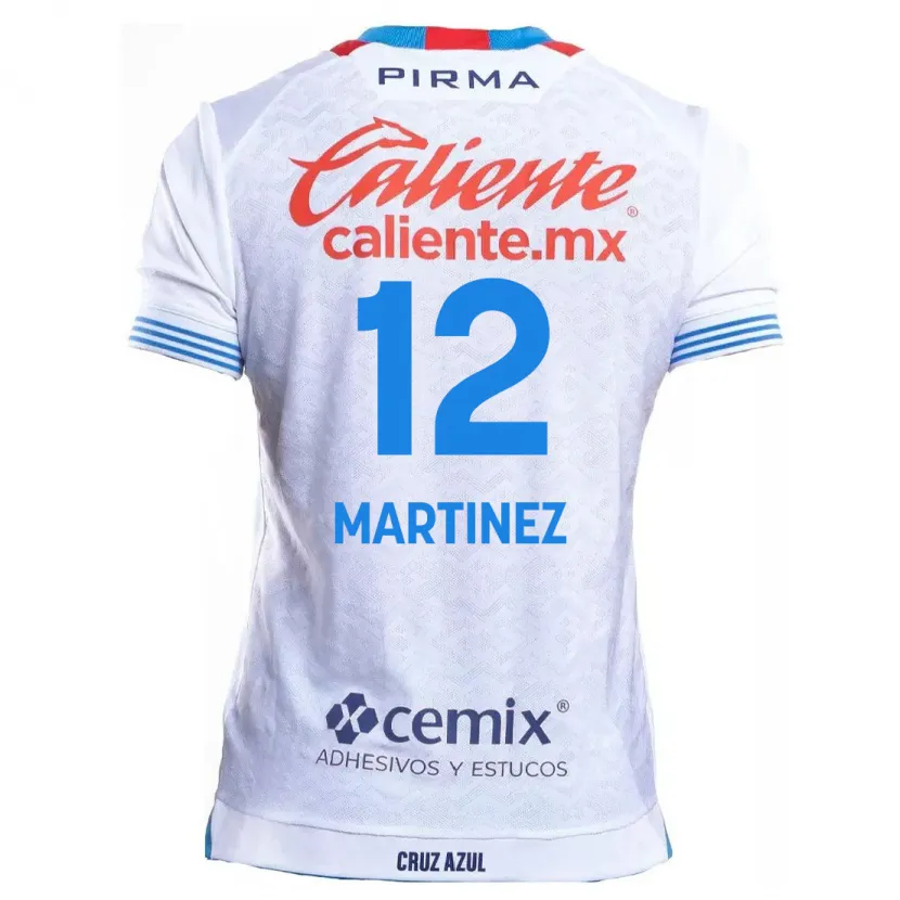 Danxen Kinder Jose Joaquin Martinez #12 Weiß Blau Auswärtstrikot Trikot 2024/25 T-Shirt