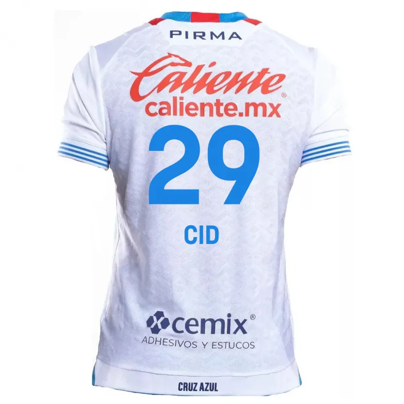 Danxen Kinder Claudia Cid #29 Weiß Blau Auswärtstrikot Trikot 2024/25 T-Shirt