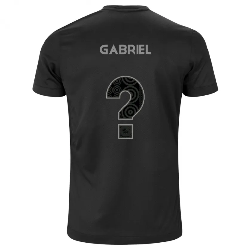 Danxen Kinder Gabriel #0 Schwarz Auswärtstrikot Trikot 2024/25 T-Shirt