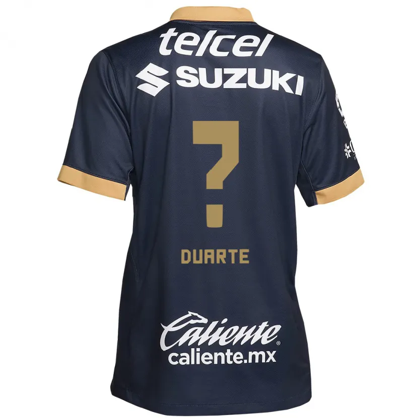 Danxen Kinder Rubén Duarte #0 Obsidian Gold Weiß Auswärtstrikot Trikot 2024/25 T-Shirt