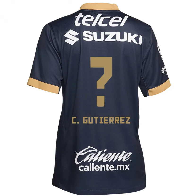 Danxen Kinder Carlos Gutiérrez #0 Obsidian Gold Weiß Auswärtstrikot Trikot 2024/25 T-Shirt