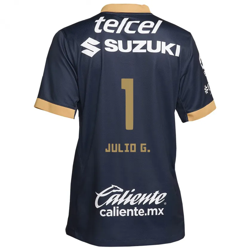 Danxen Kinder Julio González #1 Obsidian Gold Weiß Auswärtstrikot Trikot 2024/25 T-Shirt